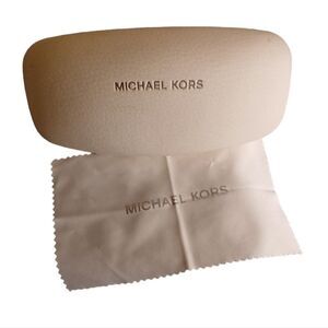 Micheal Kors Logo Hard Shell Sunglasses Case with MK Cleaning Cloth‎